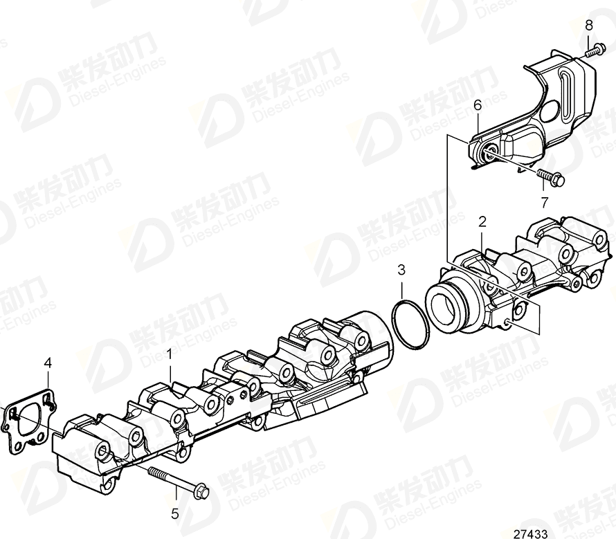 volvo penta Shield 21608336 Drawing volvo penta Shield 21608336 Drawing
